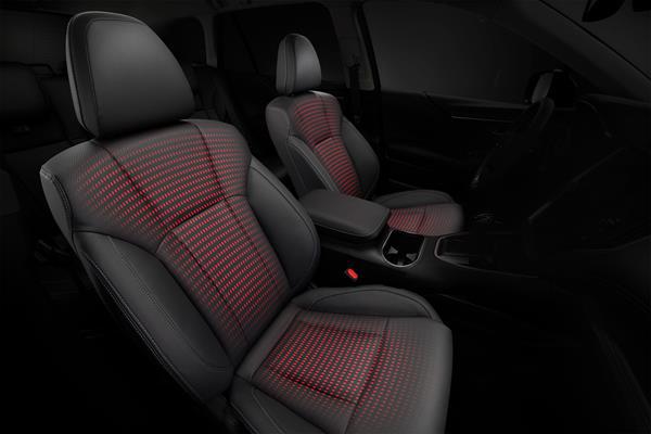 Illustration, der viser aktive varmetråde i fører- og passagersæderne i en Subaru.