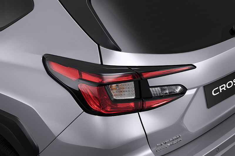 Nærbillede af Subaru Crosstreks baglys.